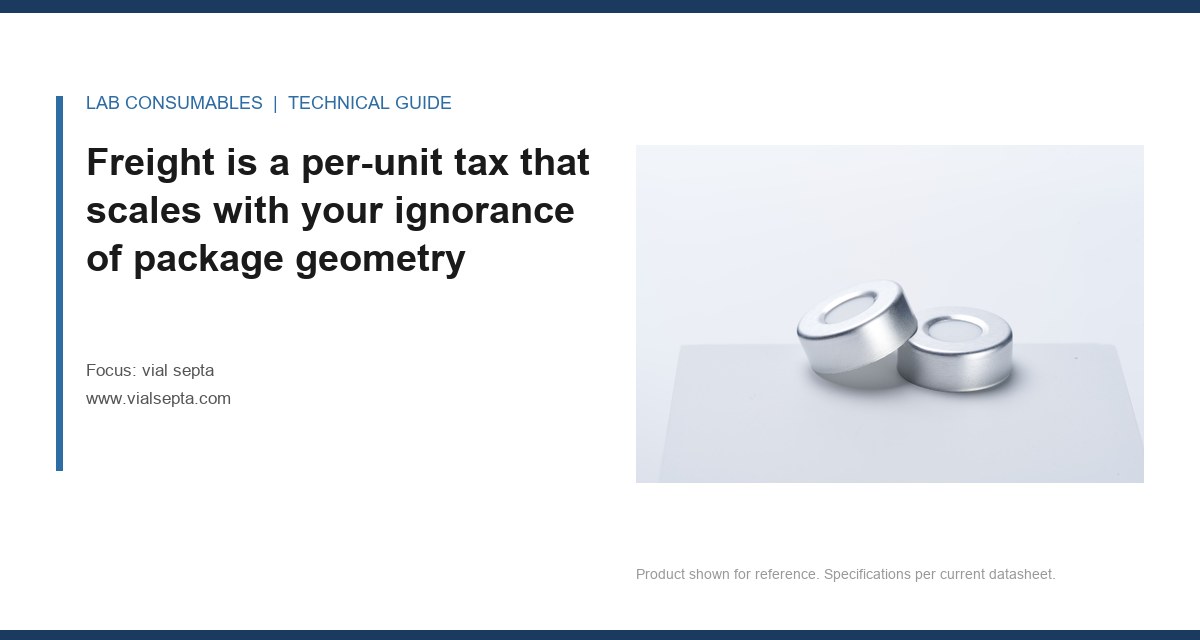 Freight is a per-unit tax that scales with your ignorance of package geometry