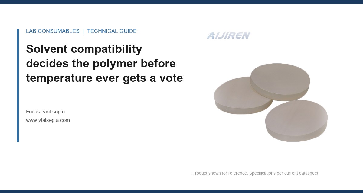 Solvent compatibility decides the polymer before temperature ever gets a vote