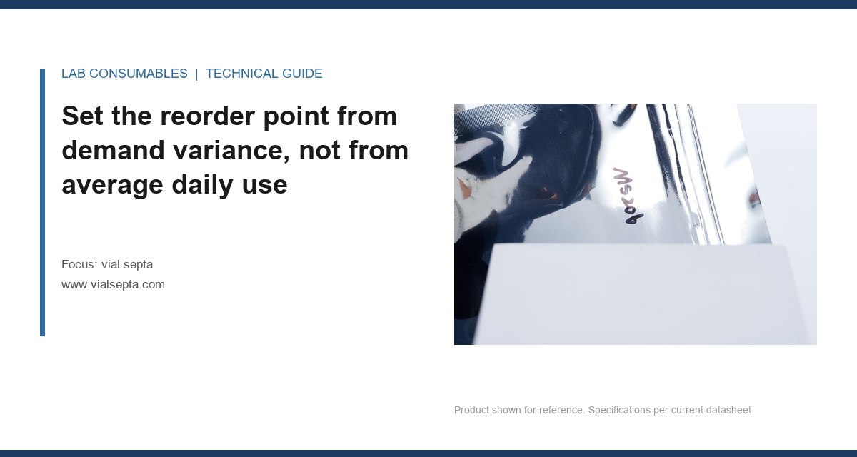 Set the reorder point from demand variance, not from average daily use