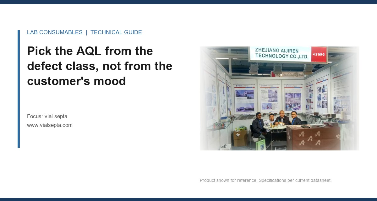 Pick the AQL from the defect class, not from the customer’s mood