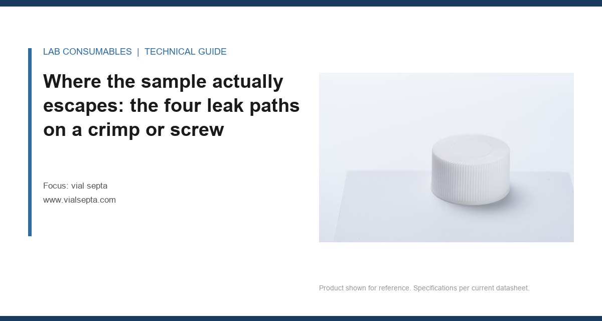Where the sample actually escapes: the four leak paths on a crimp or screw
