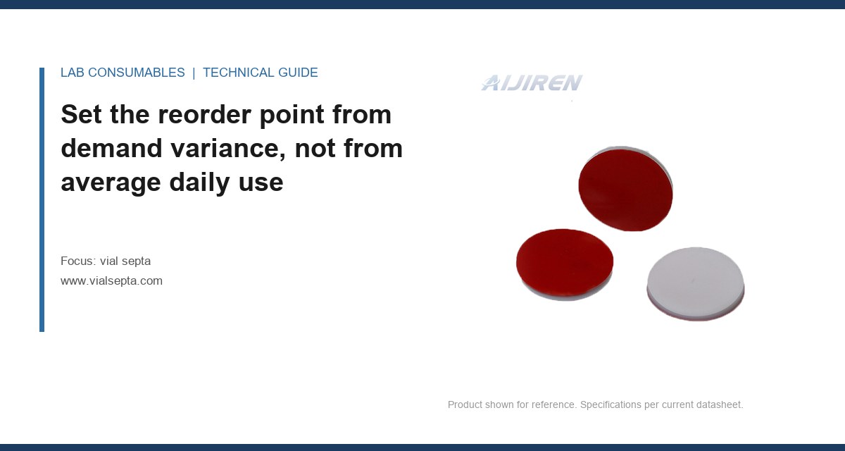 Set the reorder point from demand variance, not from average daily use