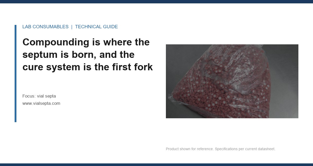 Compounding is where the septum is born, and the cure system is the first fork